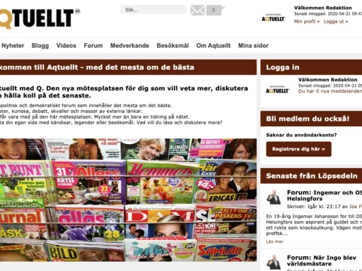 Bli medlem i Aqtuellt kostnadsfritt